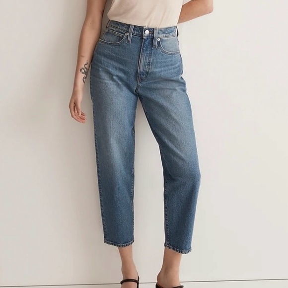 Madewell Jeans Balloon size 29T cropped wide leg Women's Blue Ankle Jeans - Picture 1 of 9